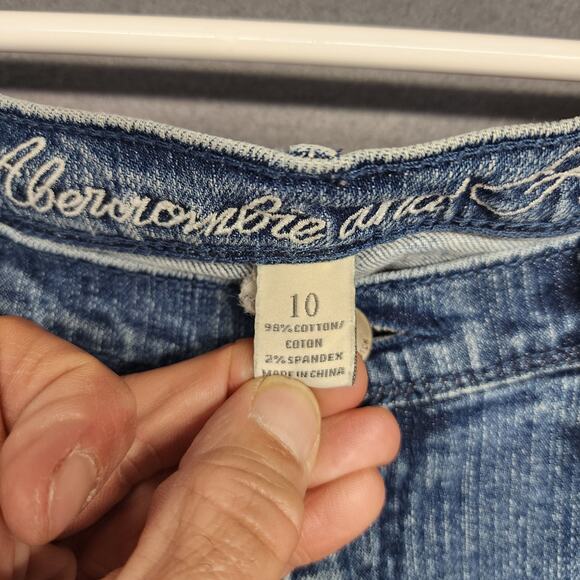 Abercrombie & Fitch Jeans Womens Size 10 Blue Low Rise Taper Stretch Casual - Picture 4 of 15